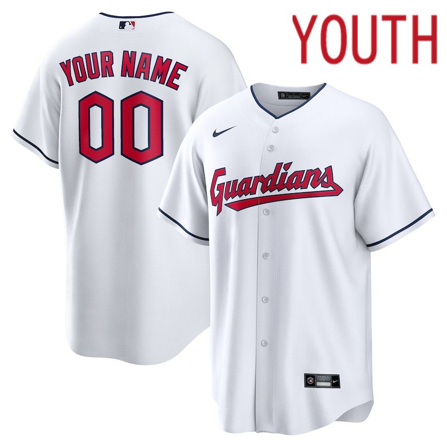 Youth Cleveland Guardians Nike White Replica Custom MLB Jersey->chicago white sox->MLB Jersey